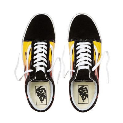 Vans Flame Old Skool - Erkek Spor Ayakkabı (Siyah Beyaz)